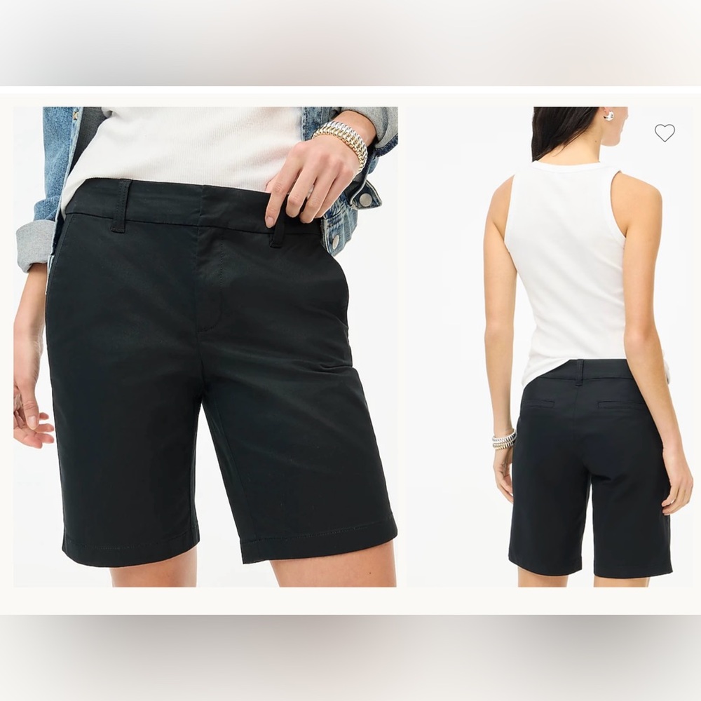 9" black FRANKIE short Bermuda chino